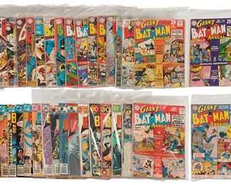 25
A Group Of Silver Age DC Batman Comics
Comprising #166, #176, #180, #182, #185, #187, #193, #198, #208, #213, #218, #221, #223, #228, #233, #235, #236, #237, #238, #239, #240, #255, #257, #259, #261, #267, #276, #277, #283, #284, #289, #290, #309, #321, #324, #327, #344, #347, #348, #350, #351, #379, #479, Annual #3, Annual #4 , Annual #5, Annual #6, and Annual #7

47 pieces
Estimate: $200 - $400