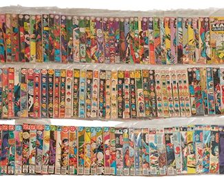 39
A Group Of Silver Bronze Age DC Justice League Of America Comics
Comprising #4, #7, #9, #16, #18, #20, #23, #25, #26, #27, #29, #30, #34, #36, #39, #40, #41, #42, #43, #44, #45, #46, #47, #48, #49, #50, #51, #52, #53, #54, #55, #56, #57, #58, #59, #60, #61, #62, #63, #64, #65, #66, #67, #68, #69, #70, #71, #72, #73, #74, #75, #76, #77, #78, #79, #80, #81, #82, #83, #84, #85, #86, #87, #88, #89, #90, #91, #92, #94, #95, #96, #97, #98, #99, #102, #103, #105, #107, #108, #109, #111, #116, #117, #118, #119, #120, #121, #122, #123, #124, #125, #126, #127, #128, #129, #130, #131, #132, #133, #135, #137, #138, #134, #140, #142, #144, #146, #151, #152, #159, #160, #170, #175, #177, #182, #183, #184, #185, #189, #190, #192, #193, #194, #196, #197, #198, #200, #206, #207, #215, and #228

131 pieces
Estimate: $500 - $700