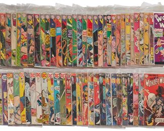 42
A Group Of Silver Bronze Age DC Wonder Woman Comics
Comprising #115, #121, #122, #125, #130, #133, #138, #143, #150, #151, #155, #159, #160, #161, #162, #163, #164, #165, #166, #167, #168, #169, #170, #171, #172, #175, #177, #178 (New Wonder Woman), #180, #181, #182, #183, #184, #185, #186, #187, #188, #189, #190, #191, #192, #193, #194, #195, #196, #197, #198, #199, #200, #201, #202, #203, #204 (1st Nubia), #205, #206, #207, #208, #209, #210, #211, #212, #213, #215, #217

64 pieces
Estimate: $400 - $600