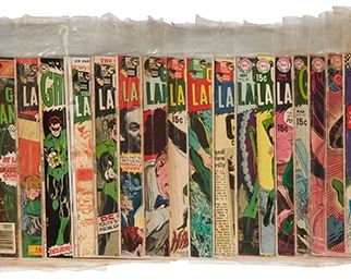 43
A Group Of Silver Bronze Age DC Green Lantern Comics
Including issues: #29, #30, #46, #47, #51, #53, #64, #73, #75, #76 (Classic Neal Adams cover), #77, #78, #79, #80, #81, #82, #83, #84, #85, #86, #88, #89, #90, #91, #92, #93, #94, #95, #96, #97, #98, #99, #100

33 pieces
Estimate: $400 - $500