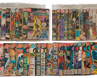 44
A Group Of Bronze Age DC Detective Comics
Comprising #260, #290, #294, #303, #306, #307, #321, #324, #348, #374, #406, #408, #414, #425, #429, #436, #438, #439, #440, #442, #446, #447, #456, #458, #459, #461, #462, #463, #464, #465, #466, #467, #468, #469 (first Doctor Phosphorus), #470, #471, #472, #473, #474 (first Deadshot), #475 (Joker Clock Cover), #476, #477, #478, #479, #481, #482, #484, #486, #488, #490, #492, #493, #495, #504, #512, #513, #517, #518

57 pieces
Estimate: $400 - $600