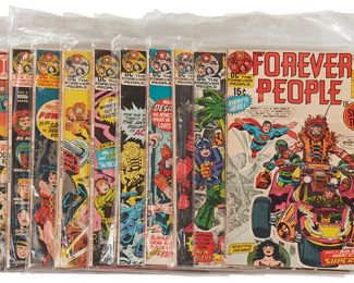 49
A Group Of Bronze Age DC Forever People Comics
The full run comprising #1 (Vol. 1) (first Forever People), #2, #3, #4, #5, #6, #7, #8, #9, #10, and #11

11 pieces
Estimate: $100 - $200