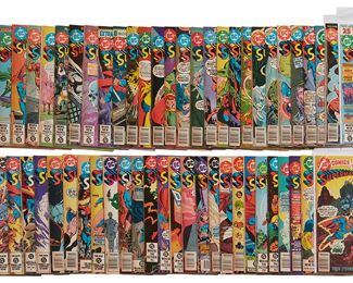 56
A Group Of DC Comics Presents Comics
Comprising issues #1, #2, #3, #4, #5, #8, #9, #12, #14, #15, #16, #17, #18, #21, #22, #23, #24, #25, #26 (1st New Teen Titans), #27, #29, #30, #31, #32, #33, #34, #35, #36, #37, #39, #39, #40, #41, #42, #43, #44, #45, #46, #47 (Masters of the Universe), #48, #49, #50, #51, #52, #53, #54, #56, #57, #59, #60, #61, #62, #63, #65, #66, #69, #70, #71, #76, and Annual #1

60 pieces
Estimate: $200 - $300