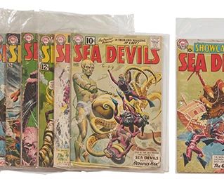 58
A Group Of Silver Age DC Sea Devils And Showcase Comics
Comprising #1, #7, #8, #9, #12, #15, #18, #20, #26, #27, #30, #31, #32, #33, #35; Showcase #27 (first Sea Devils), and #29 (third Sea Devils)

17 pieces
Estimate: $200 - $400