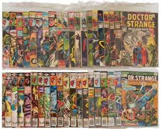 107
A Group Of Silver Bronze Age Marvel Doctor Strange Comics
Comprising Vol. 1 #169 (Origin issue), #170, #172, #174, #175, #177, #178, #179, #180, #181, #182, #183; Vol. 2 #1, #2, #3, #4, #7, #11, #13, #14, #15, #18, #21, #22, #23, #25, #26, #27, #30, #31, #35, #36, #37, #41, #42, #45, #47, #48, #51, and Annual #1

40 pieces
Estimate: $400 - $600