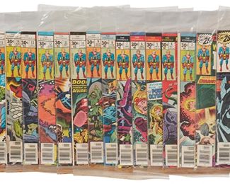 120
A Group Of Bronze Age Marvel Eternals Comics
Comprising #1, #2, #3, #4, #5, #6, #7, #8, #9, #10, #11, #12, #13, #14, #15, #16, #17, #18, #19, and Annual #1

20 pieces
Estimate: $200 - $300