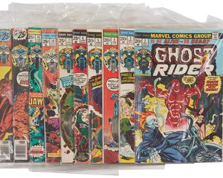 121
A Group Of Bronze Age Marvel Ghost Rider Comics
Comprising #2 (Son of Satan), #3, #4, #5, #6, #7, #10, #16, #18, and #19

10 pieces
Estimate: $200 - $300