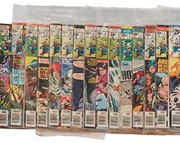 127
A Group Of Bronze Age Marvel Howard The Duck Comics
Comprising #1, #2, #3, #4, #5, #6, #7, #8, #9, #10, #11, #12, #13 (1st Kiss Son of Satan), #14, #15, #16, #17, #18, #19, #20, #21, #22, #23, #24, #25, #26, #27, #28, #29, #30, #31, Annual #1; Howard the Duck Magazine #5

33 pieces
Estimate: $100 - $200