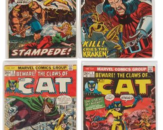 130
A Group Of Bronze Age Marvel The Cat Comics
Comprising issues Vol. 1 #1, #2, #3, #4

4 pieces
Estimate: $100 - $200