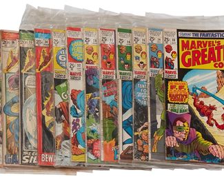 139
A Group Of Marvel's Greatest Comics Fantastic Four
Comprising issues #23, #24, #25, #26, #27, #28, #32, #33, #34, #35, #36, #67, and #75

13 pieces
Estimate: $100 - $300