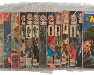 154
A Group Of Silver Age Charlton And Skywald Monster Comics
Comprising Beyond the Grave (Charlton) #1, #2, #4, #5, #6; Creepy Things (Charlton) #1, #2, #4, #6
Gorgo (Charlton) #6, #14, #20; The Heap (Skywald) #1; Unusual Tales #36, #45, #47

16 pieces
Estimate: $100 - $200