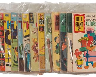 161
A Group Of Harvey Dell Giant Comics
Comprising Dell Giant (Dell) #54 #40, #23, #45, #46, Devil Kids Starring Hot Stuff (Harvey) #2, Hanna-Barbera Bandwagon (Gold Key) #1, Herbie (ACG) #2, #5, #21, #23, Hot Stuff Sizzlers (Harvey) #2, and Tweety and Sylvester (Gold Key) #1

13 pieces
Estimate: $100 - $200