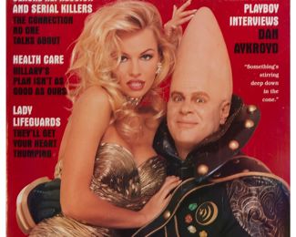 165
1993
Playboy Magazine August 1993, Vol. 40, No.8, Pamela Anderson And Dan Aykroyd In His "Conehead" Costume
Graded and sealed in an official CGC case; HMH Publishing Co., Boston, MA, pub.
Estimate: $200 - $400