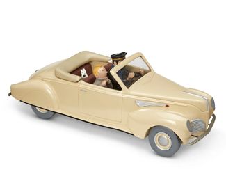 209
1998
An Aroutcheff "Tintin" Model 1938 Lincoln Zephyr
From the edition of 340
Marked with applied sticker: © Moulinsart / 1998
The 3rd version wood and metal model of "Tintin" character Captain Haddock's convertible vehicle, depicted from the album "Les Sept Boules de Cristal," or, "The 7 Crystal Balls," with polychrome resin figurines, designed by Michel Aroutcheff for Herge/Moulinsart
5.5" H x 15.625" W x 5.625" D
Estimate: $1,000 - $2,000