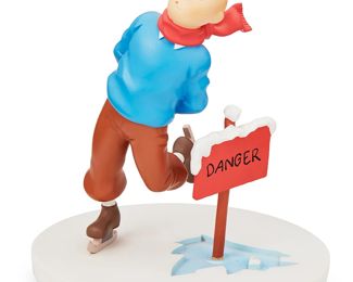 213
2002
A Leblon-Delienne "Tintin" Ice Skating Figurine
Edition: 531/1500
Appears unmarked
The polychrome resin figurine of Tintin skating next to cracked ice, sculpted by Marie Leblon for the "Classic" collection of Leblon Tintin "Blue Boxes," manufactured by Leblon-Delienne for Herge/Moulinsart
With base: 8.875" H x 7.625" Dia.
Estimate: $600 - $800
