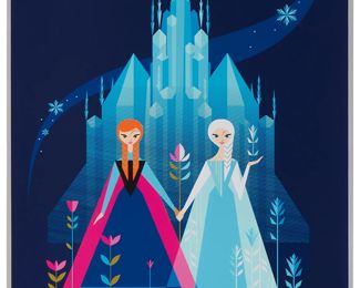 240
Eric Tan (20th Century) And Stacey Aoyama (20th Century)
"EPCOT 40th Anniversary - Frozen Ever After," 2019
Screenprint in colors on metallic silver paper
Edition: AP 2/25 (aside from the edition of 100 on the same paper)
Unsigned; numbered in ink lower left and with the Disney copyright lower right; Cyclops Print Works, Los Angeles, CA, prntr.; Walt Disney Company, Burbank, CA, pub.
Image/Sheet: 27" H x 18" W
Estimate: $300 - $500