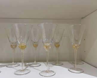 Italian glass hand blown crystal murano glass