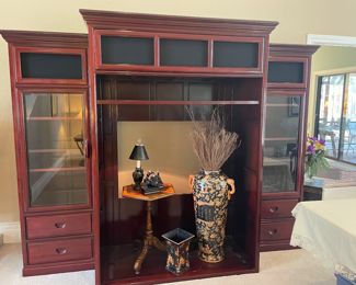 Solid rosewood entertainment console