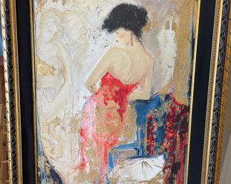 Original art titled “Blue Chair”