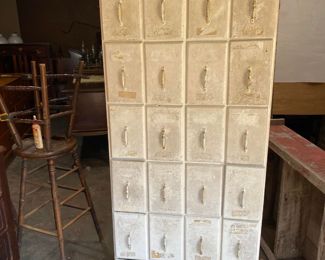Early card  Cabinet with 28 Drawers