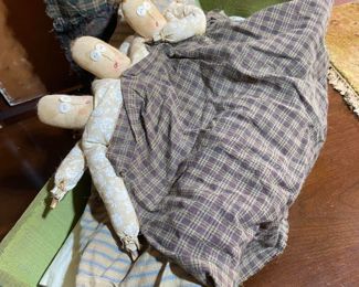 crib with homemade dolls