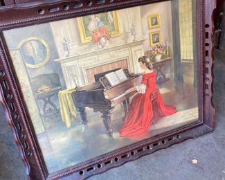 print with carved frame