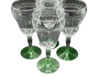 Lot 1031   3 Bid(s)
Set of Five Green Uranium Glass Base Tulip Shaped Cocktail Glasses