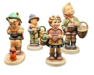 Lot 1044   1 Bid(s)
Set of Four Vintage Goebel Hummel Figurines No. 1