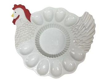 Lot 130   2 Bid(s)
Chicken Deviled Egg Plate, Made in Portugal