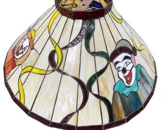 Lot 178   2 Bid(s)
Stained Glass Clown Vintage Cafe Pendant Lamp Shade