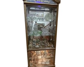 Lot 207   1 Bid(s)
Curio Cabinet With Stained Glass Design, Large