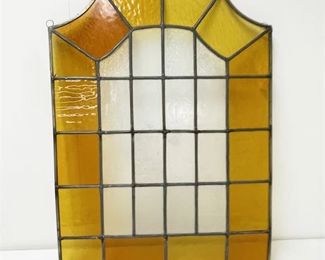Lot 187   2 Bid(s)
Vintage Amber Glass Stained Glass Window Panel