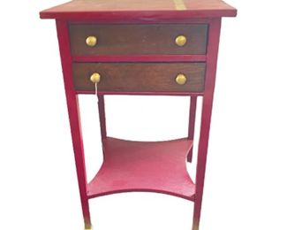 Lot 191   1 Bid(s)
Vintage Side Table Refinished in Red and Gold