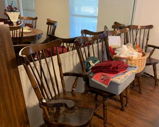 leaves and extra chairs for dining room set
