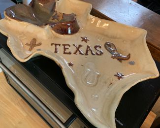 Texas pottery dish