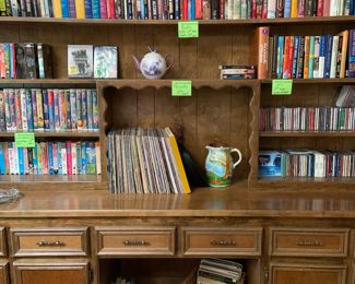 books, records, CDs, Disney VHS, sheet music