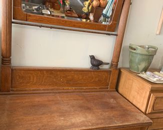 matching dresser (or washstand?)...missing cabinet drawers.. unique and special