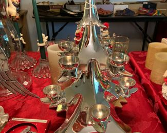lovely silver candle centerpiece, with box