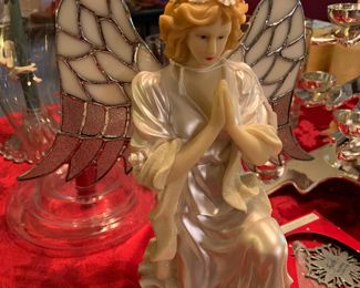 beautiful angel with removable stained glass wings