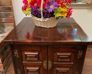 solid oak end table