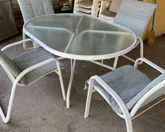 patio table and 4 chairs