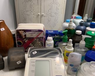blood pressure kit, daily health and hygiene stuff, cabinet is for sale