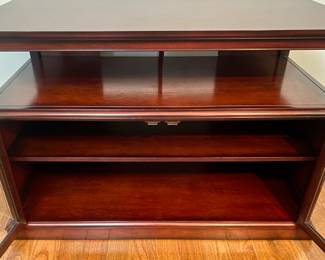 …w/ Glass Cabinet Doors and Shelving