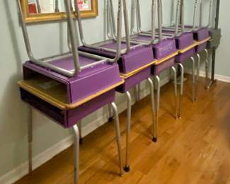 A Dozen School Desks