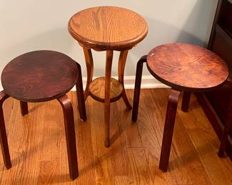 Wooden Plant Stands (there is actually two of the one in the middle, as well!)