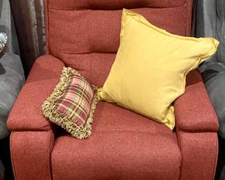 Recliner w/ Throw Pillows