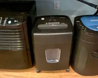 Dehumidifier and 2 Paper Shredders