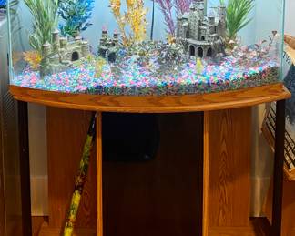 Full Aquarium System • Includes Tank, Stand, Decor, Filter, and Lighting