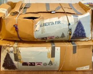 Two 7 1/2’ Artificial Christmas Trees