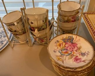 English china teacups and saucers